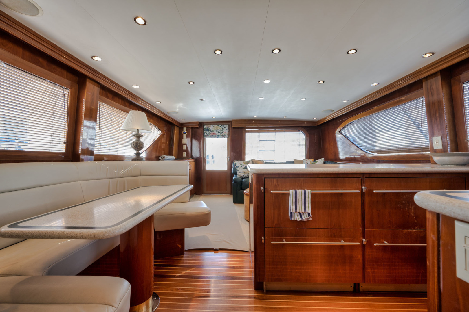 Hatteras-60 Convertible 2000-Mango Moon Coral Gables-Florida-United States-Dinette And Galley Looking Aft-3178464 | Thumbnail