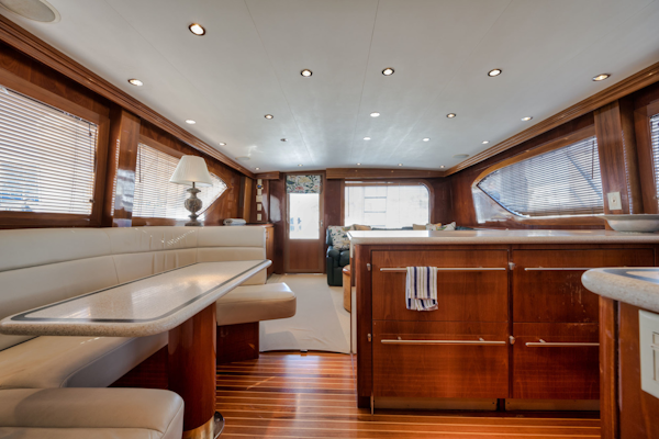Hatteras-60 Convertible 2000-Mango Moon Coral Gables-Florida-United States-Dinette And Galley Looking Aft-3178464