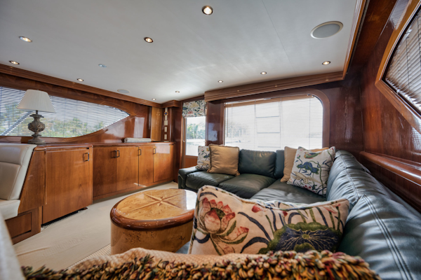Hatteras-60 Convertible 2000-Mango Moon Coral Gables-Florida-United States-Salon Maple Interior, Blinds And Upholstered Valances-3178459