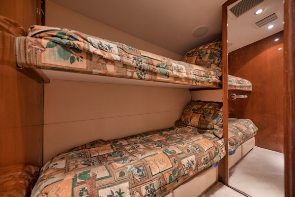 Hatteras-60 Convertible 2000-Mango Moon Coral Gables-Florida-United States-Guest Stateroom Port Upper And Lower Berths With Under Storage-3178477