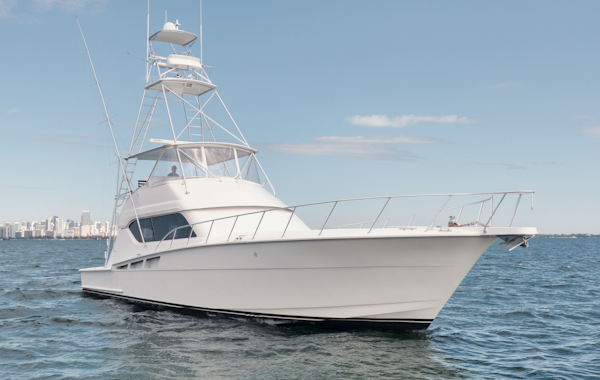 Hatteras-60 Convertible 2000-Mango Moon Coral Gables-Florida-United States-Starboard Bow Profile-3178455