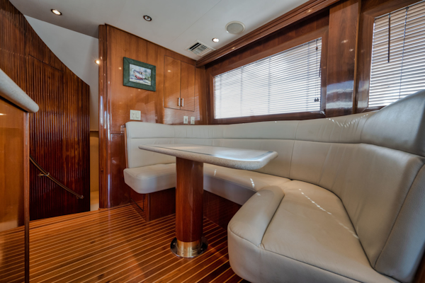 Hatteras-60 Convertible 2000-Mango Moon Coral Gables-Florida-United States-U-Shaped Ultra Leather Dinette, Reupholstered In 2017-3178465