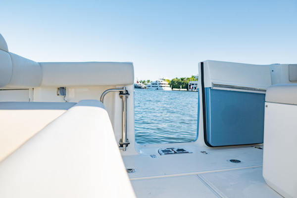 Boston Whaler-330 Outrage 2016 -Fort Lauderdale-Florida-United States-Molded Fiberglass Portside Dive Boarding Door With Removable Stainless Steel Dive Ladder-3179623