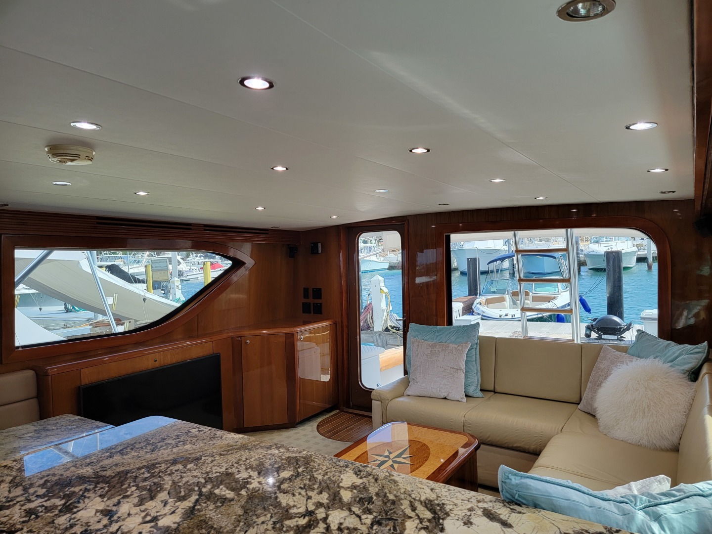 Hatteras-60 Convertible 2006-Take It Deep Fort Lauderdale-Florida-United States-Main Salon Looking Aft-3198884 | Thumbnail