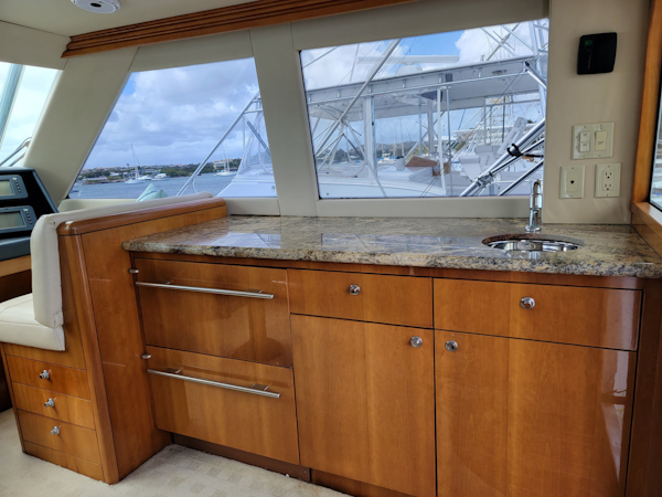 Hatteras-60 Convertible 2006-Take It Deep Fort Lauderdale-Florida-United States-Built In Cabinetry Starboard With Marble Top-3198907