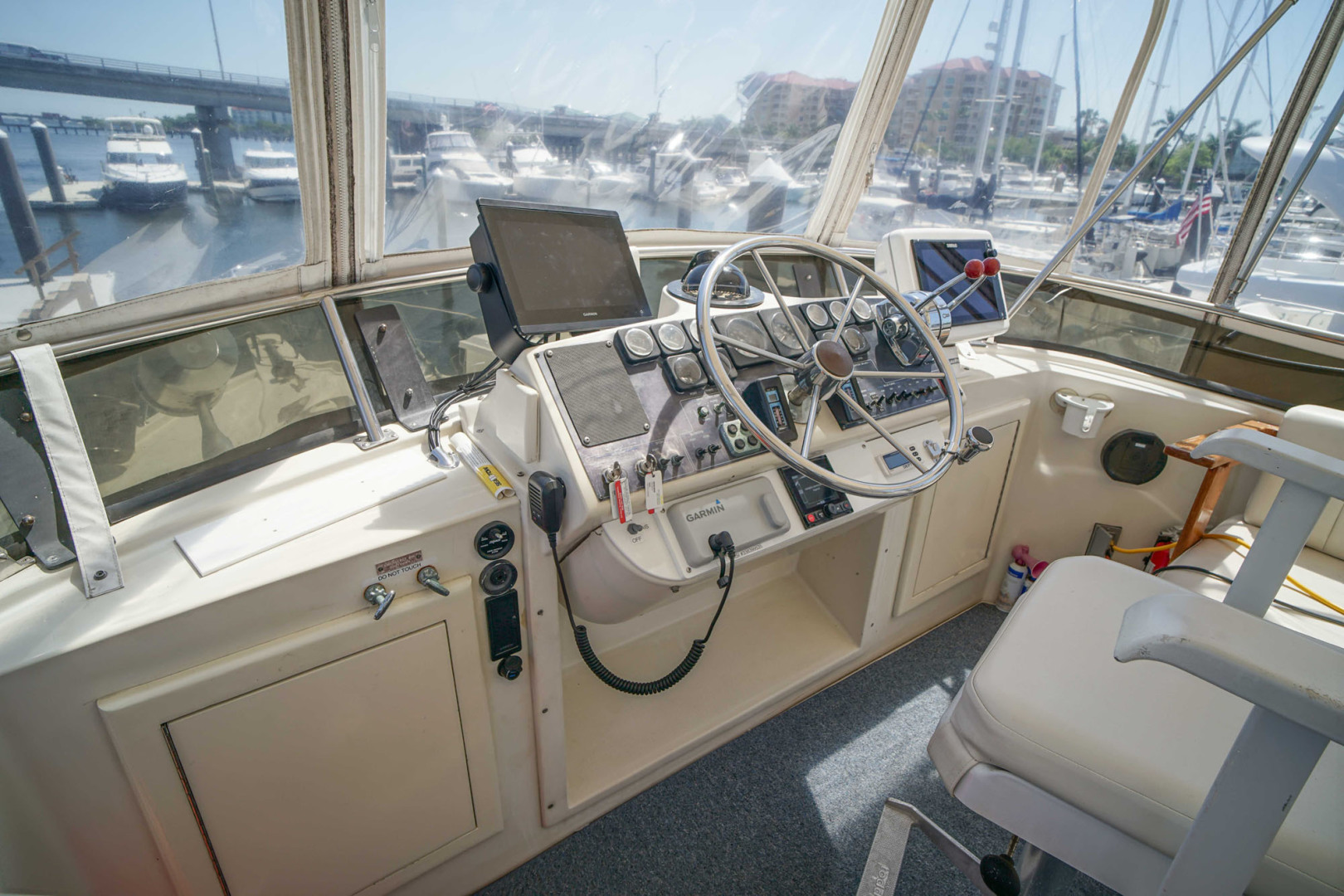 Californian-48 Motor Yacht 1989-Step 2 Bradenton-Florida-United States-Flybridge Helm-3231202 | Thumbnail