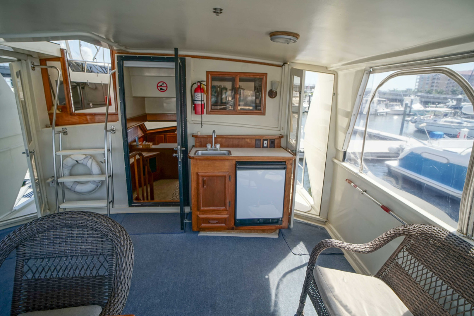 Californian-48 Motor Yacht 1989-Step 2 Bradenton-Florida-United States-Aft Deck Wet Bar-3231206 | Thumbnail