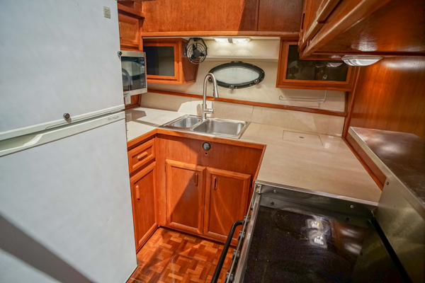 Californian-48 Motor Yacht 1989-Step 2 Bradenton-Florida-United States-Galley Natural Wood Cabinetry And Trim In Good Condition-3231181