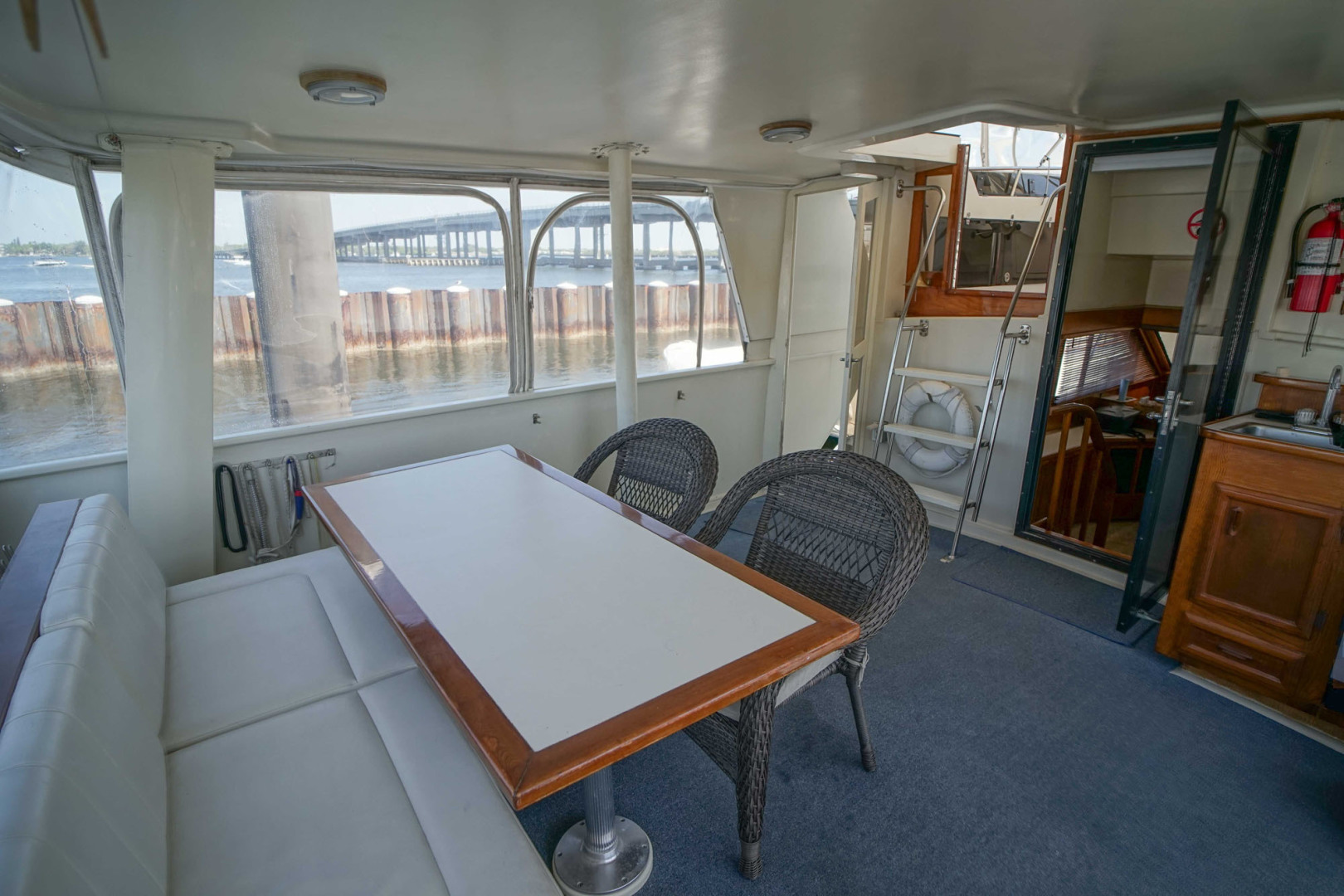 Californian-48 Motor Yacht 1989-Step 2 Bradenton-Florida-United States-Aft Deck Seating-3231207 | Thumbnail