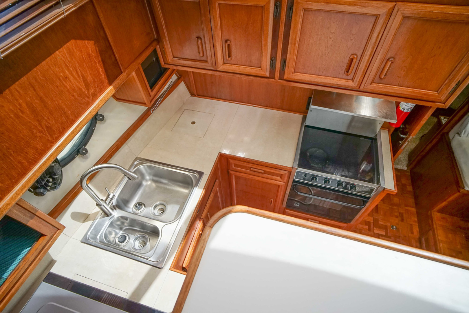 Californian-48 Motor Yacht 1989-Step 2 Bradenton-Florida-United States-Galley Down To Port-3231179 | Thumbnail