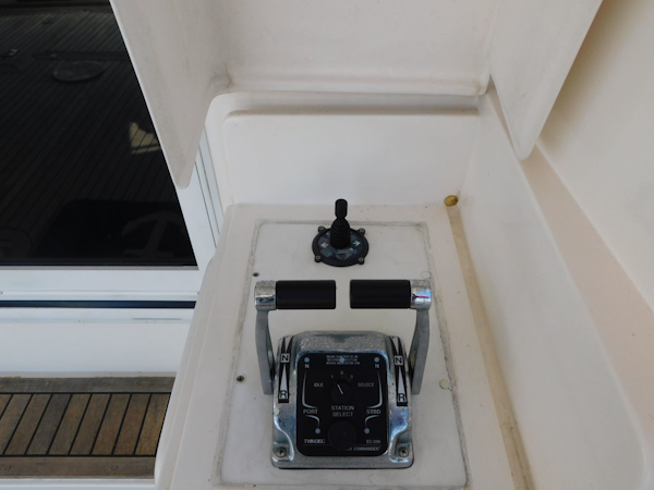 Riviera-48 Enclosed Flybridge 2003-Moxsea Merritt Island-Florida-United States-Cockpit Controls with Bow Thruster Controls-3267601