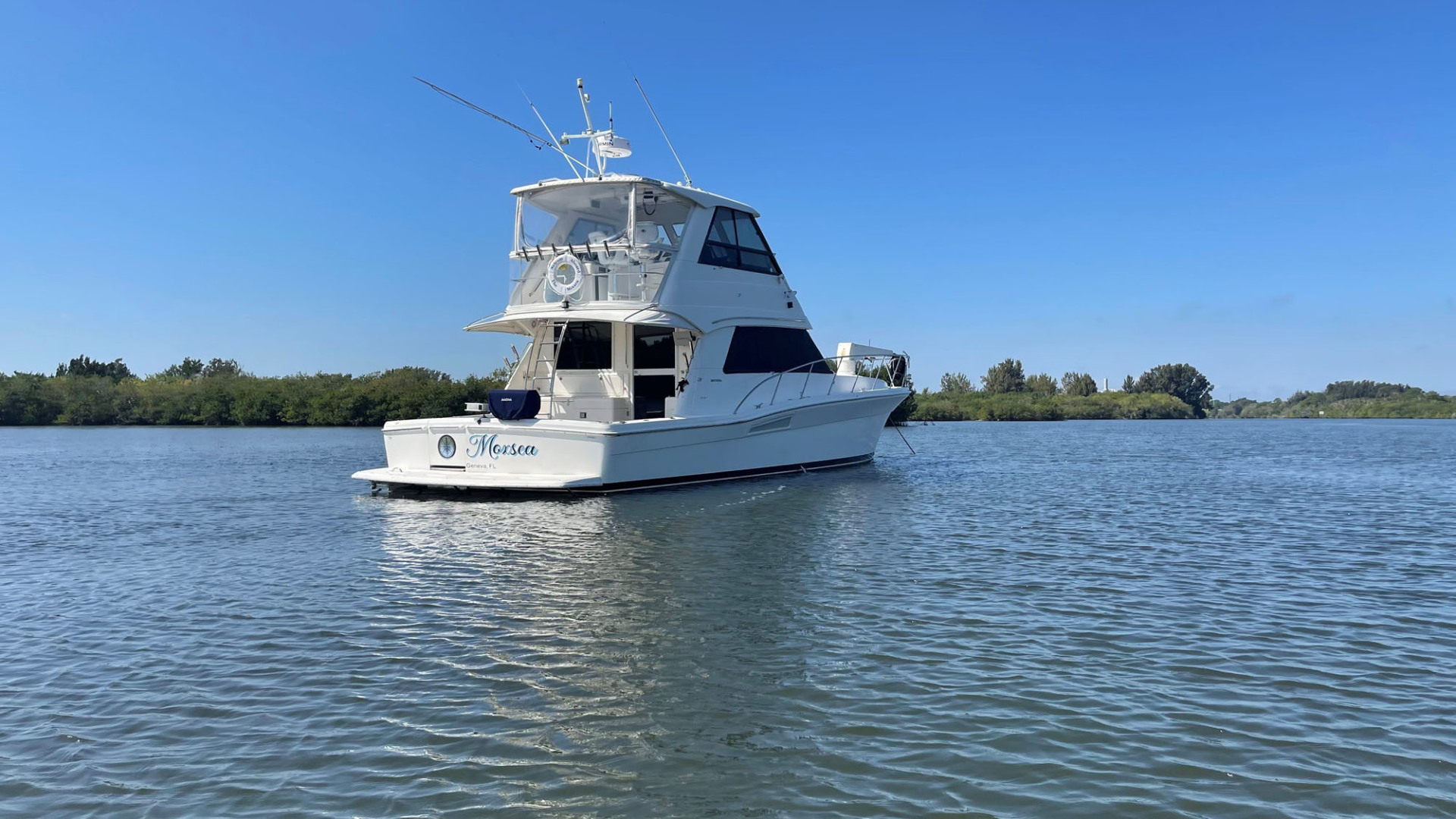 Riviera-48 Enclosed Flybridge 2003-Moxsea Merritt Island-Florida-United States-Starboard Aft Quarter-3267616 | Thumbnail