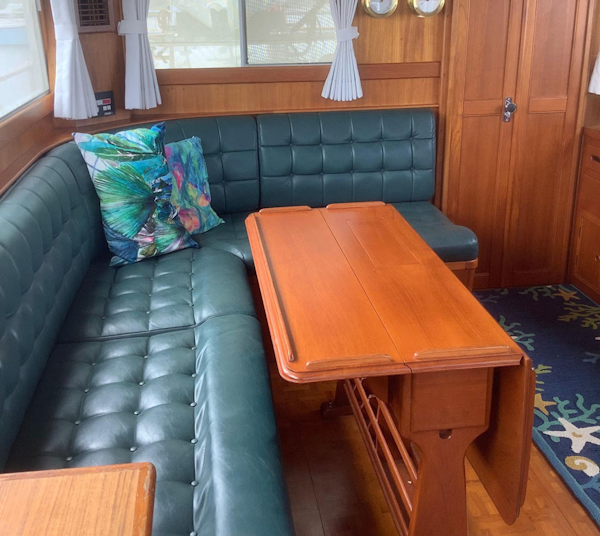 Grand Banks-42 Classic 1993-Santa Maria Stuart-Florida-United States-Large L-Settee With Upholstery In Very Good Condition-3303552
