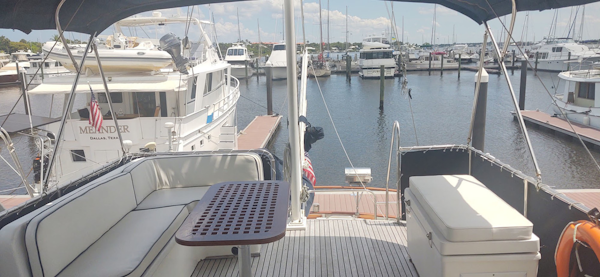 Grand Banks-42 Classic 1993-Santa Maria Stuart-Florida-United States-Flybridge Looking Aft-3303579