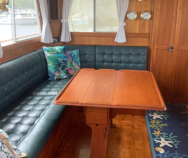 Grand Banks-42 Classic 1993-Santa Maria Stuart-Florida-United States-Custom Teak Yacht Table With Fold-Down Leaves-3303554
