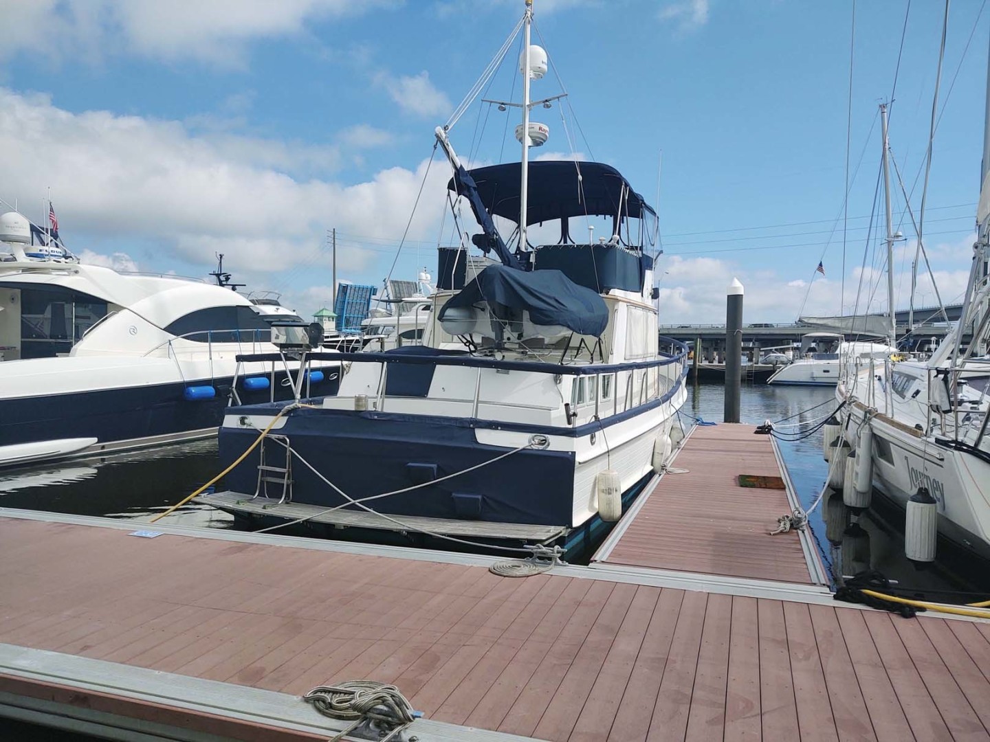 Grand Banks-42 Classic 1993-Santa Maria Stuart-Florida-United States-Stern View With Covers On-3303928 | Thumbnail