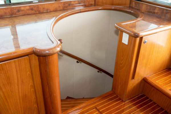 Monte Fino-65 Flybridge 1996-KIKI Mount Pleasant-South Carolina-United States-Stairs to Master Stateroom-3599205
