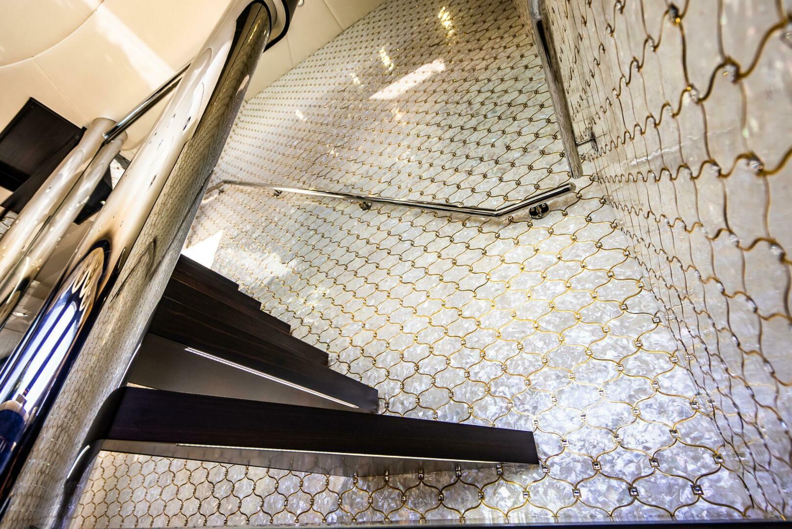 Christensen-Tri-deck Motoryacht 1995-GRADE I Fort Lauderdale-Florida-United States-STAIRS TO BRIDGE DECK-5569519 | Thumbnail