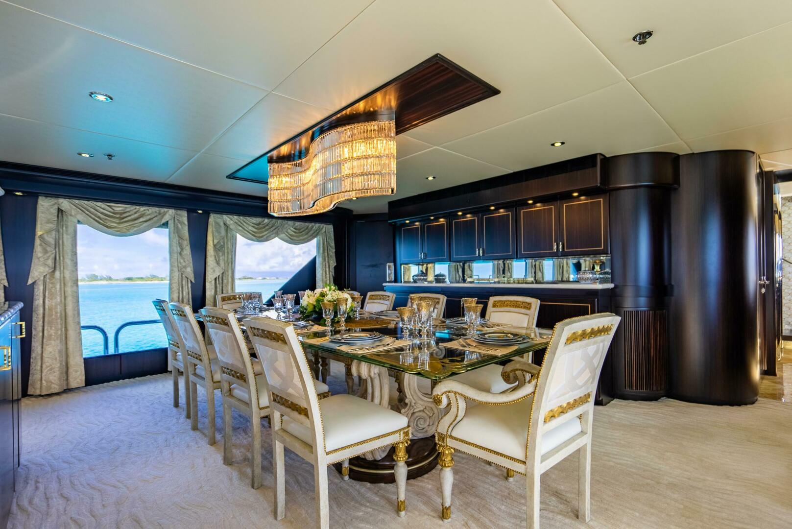 Christensen-Tri-deck Motoryacht 1995-GRADE I Fort Lauderdale-Florida-United States-FORMAL DINING-5569485 | Thumbnail