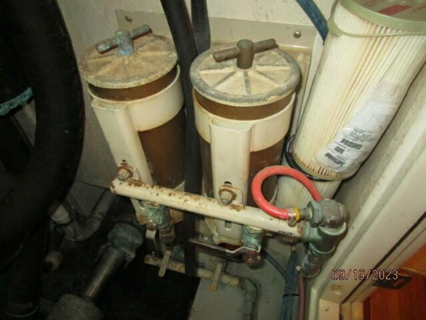 Hatteras-63 CPMY 1986-WOLO Jacksonville-Florida-United States-63 Hatteras starboard Racor fuel filters-3904627