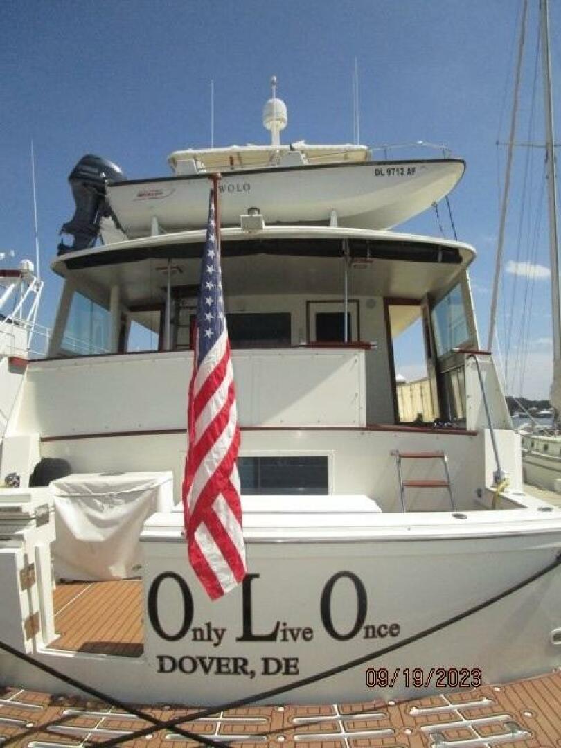 Hatteras-63 CPMY 1986-WOLO Jacksonville-Florida-United States-63 Hatteras aft profile-3904539 | Thumbnail