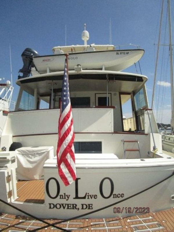 Hatteras-63 CPMY 1986-WOLO Jacksonville-Florida-United States-63 Hatteras aft profile-3904539