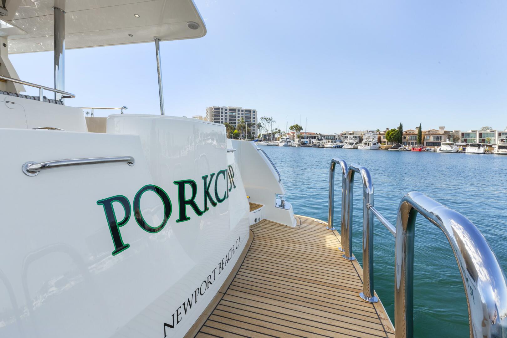 Hampton-Cockpit Motoryacht 2007-PORK CHOP Newport Beach-California-United States-SWIM PLATFORM-3941299 | Thumbnail