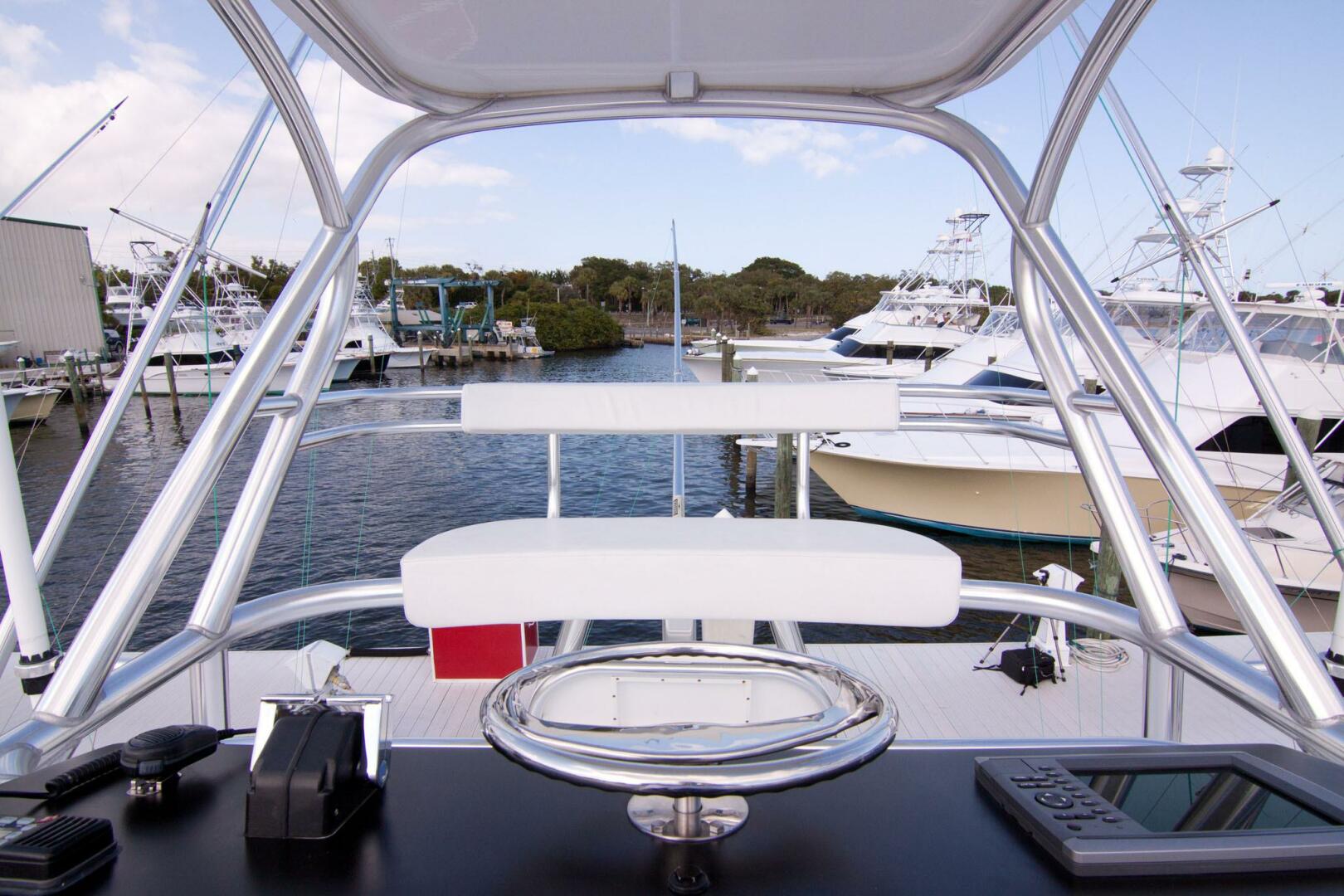 Out Island-38 Custom Express 2009-NO BONES ABOUT IT Jupiter-Florida-United States-Out Island 38 Express-Helm Area-4017279 | Thumbnail