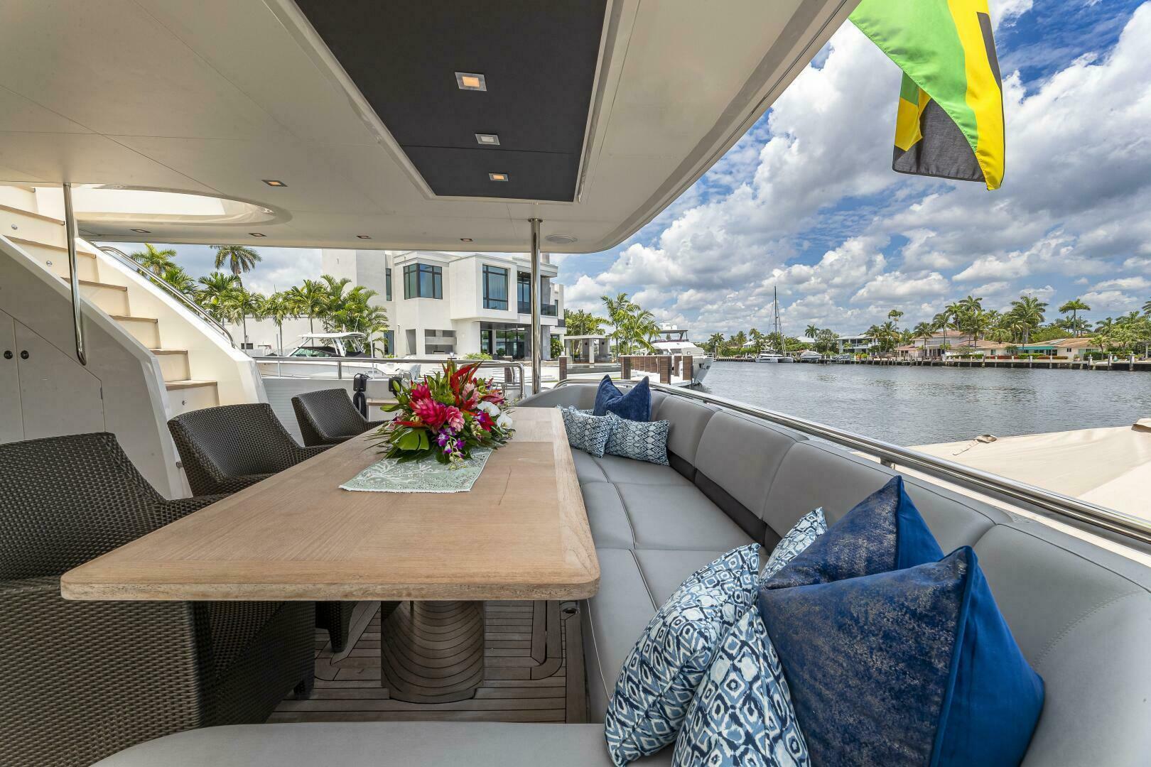 Princess-32M 2012-Beachfront II Nassau-Bahamas-2012 Princess 104  Cockpit dining and seating-4133536 | Thumbnail