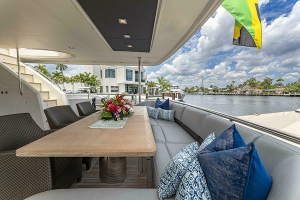 Princess-32M 2012-Beachfront II Nassau-Bahamas-2012 Princess 104  Cockpit dining and seating-4133536