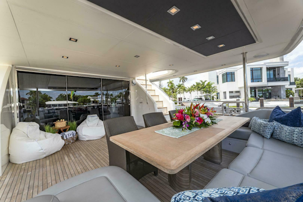 Princess-32M 2012-Beachfront II Nassau-Bahamas-2012 Princess 104  Cockpit dining and seating-4133535