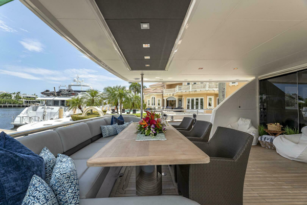 Princess-32M 2012-Beachfront II Nassau-Bahamas-2012 Princess 104  Cockpit dining and seating-4133534