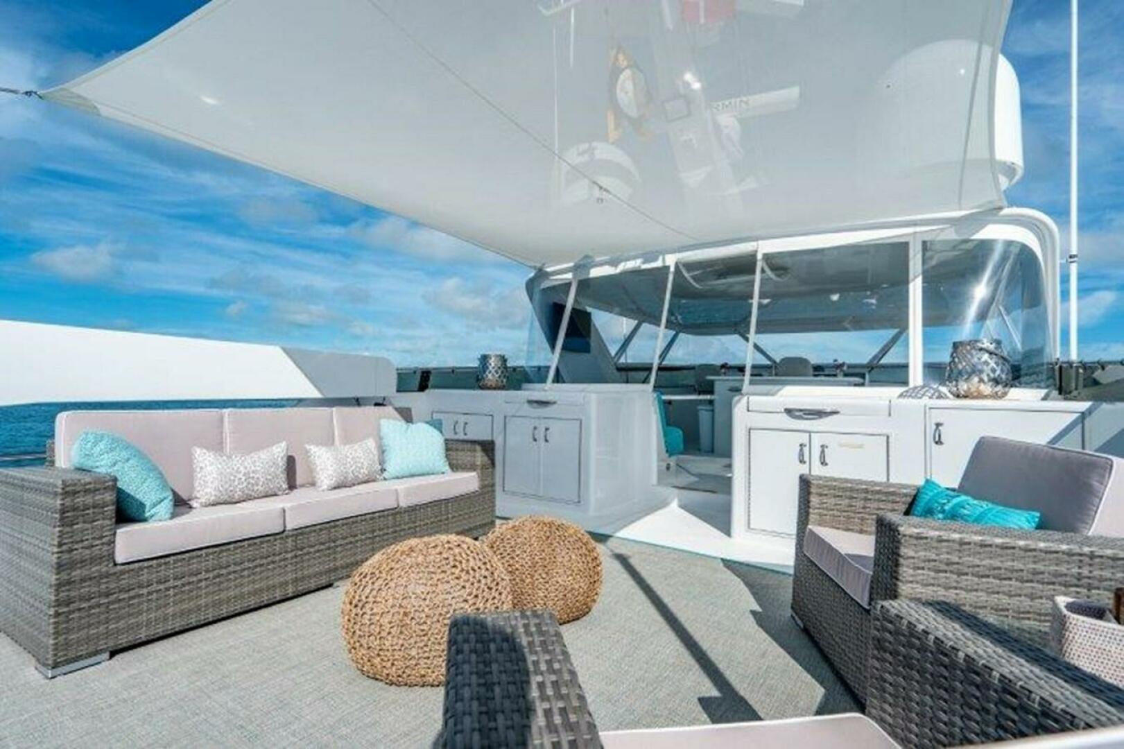 Hatteras 2003-CLAIRE Boca Raton-Florida-United States-Sun Deck Flybridge Seating-4193727 | Thumbnail
