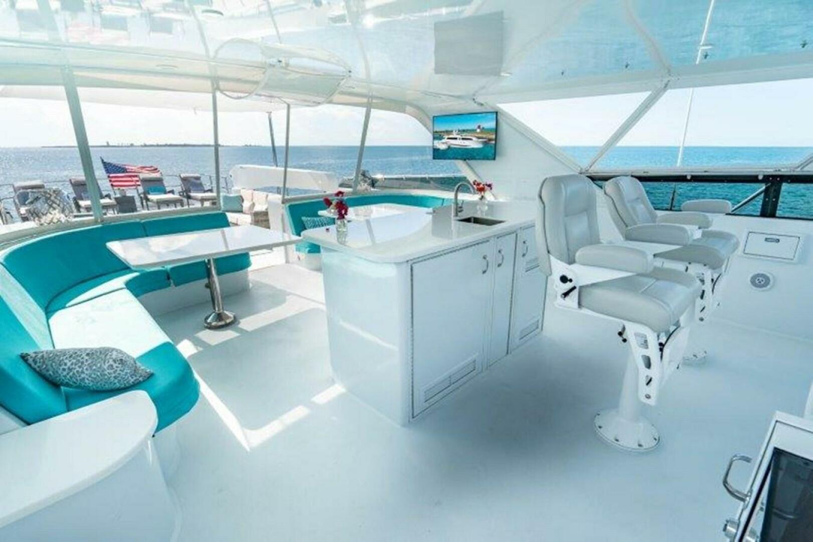 Hatteras 2003-CLAIRE Boca Raton-Florida-United States-Sun Deck Flybridge Seating-4193728 | Thumbnail
