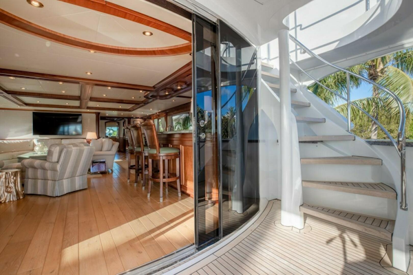 Richmond Yachts 2004-MISS STEPHANIE Norman Point-Bahamas-Bridge Aft Deck and Fly Bridge Stairs-4556295