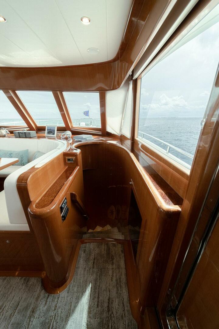 Hampton-Motor Yacht 2013-ISOBEL III Fort Lauderdale-Florida-United States-Stairway to Foyer-4476621 | Thumbnail