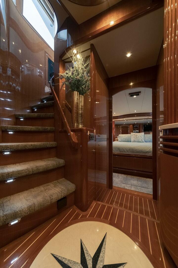 Hampton-Motor Yacht 2013-ISOBEL III Fort Lauderdale-Florida-United States-Companion Way to Master Bedroom-4476625 | Thumbnail