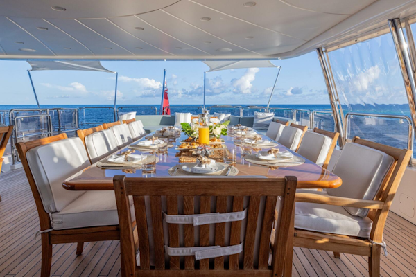 Benetti-Classic 2013-NAMASTE Fort Lauderdale-Florida-United States Bridge Deck Dining-4481636