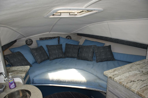 Blackfin-Combi 33 1995-ITS A WRAP Highland Beach-Florida-United States-Berth Area With Filler Cushion-5398673