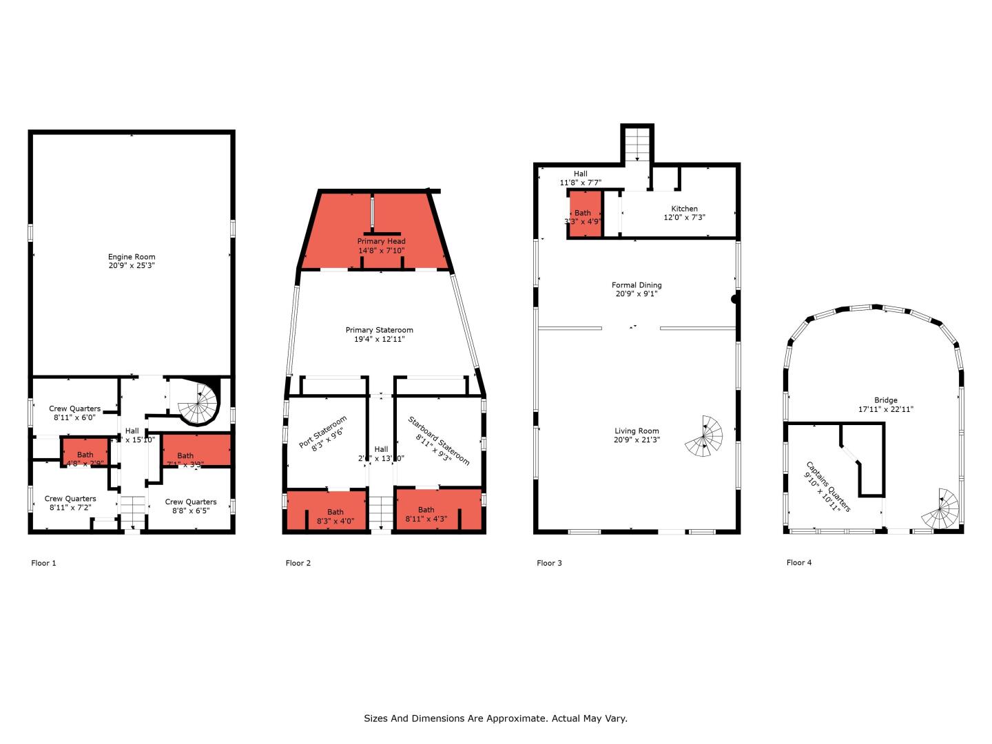 Feadship-116 Sport Fisher 1989-Boss Orange Beach-Alabama-United States-1989 116 Feadship Sport Fisher-Boss -Floor Plan-4694752 | Thumbnail