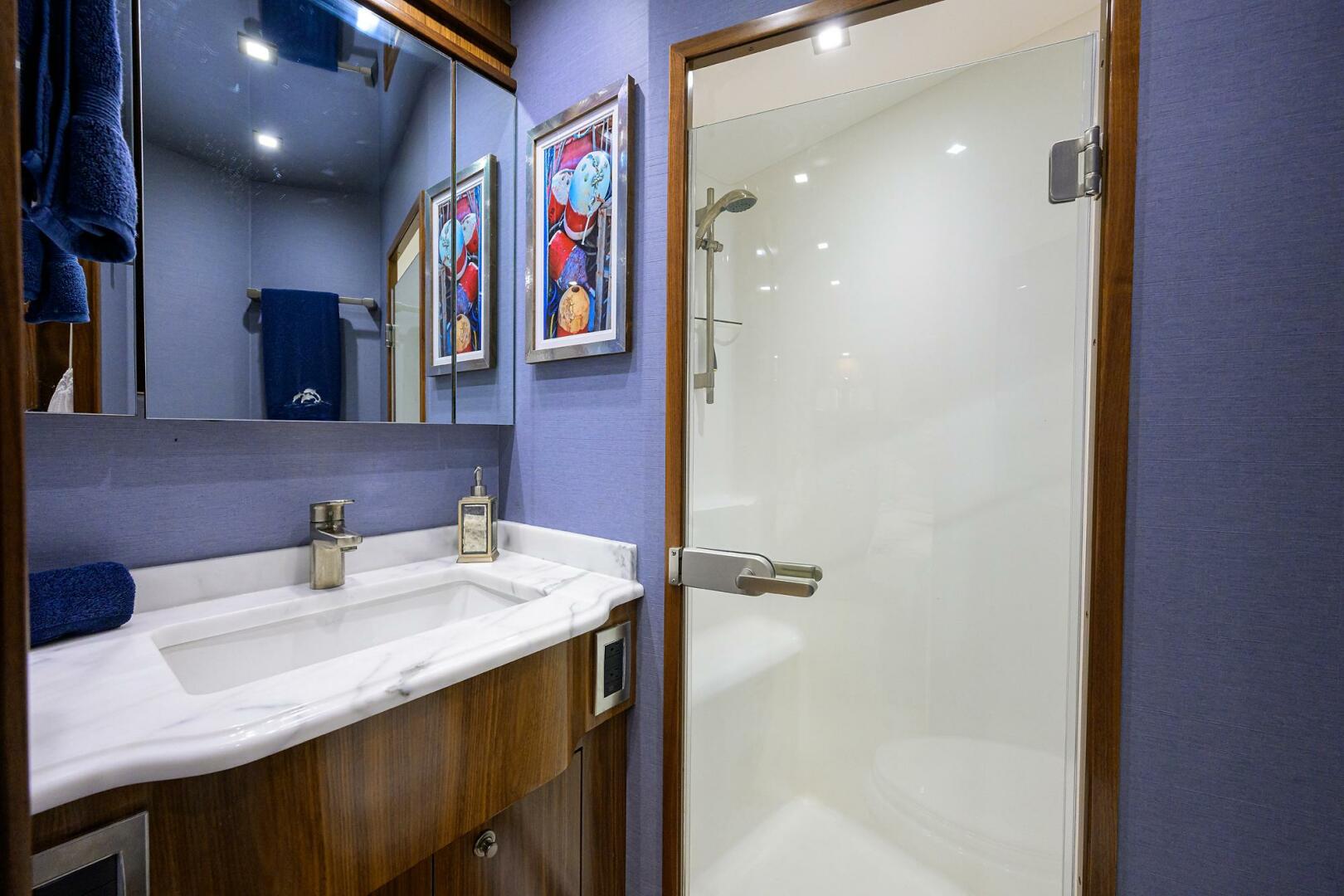 Viking-92 Enclosed Bridge 2020-CHINA TIME Jupiter-Florida-United States-Viking 92 CHINA TIME  Forward Port Guest Head-4890155 | Thumbnail