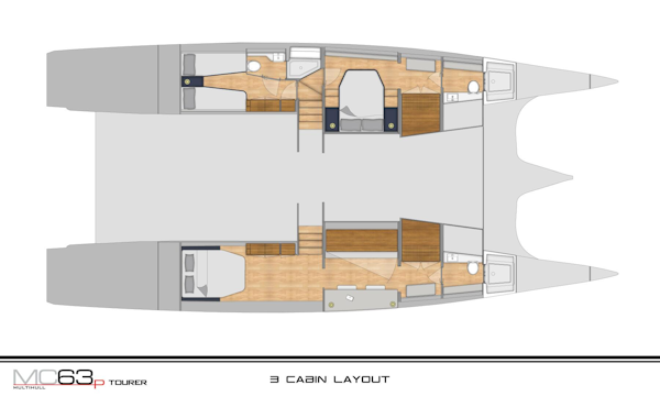 McConaghy Boats-MC63p Tourer 2027 -China-GA 3 Cabin Arrangement-4943072