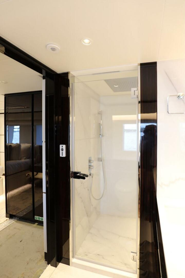 Majesty Yachts-120 2025-Fractional Ownership Available Stuart-Florida-United States-Luxurious bathroom shower in 2025 Majesty 120 yacht.-4947559