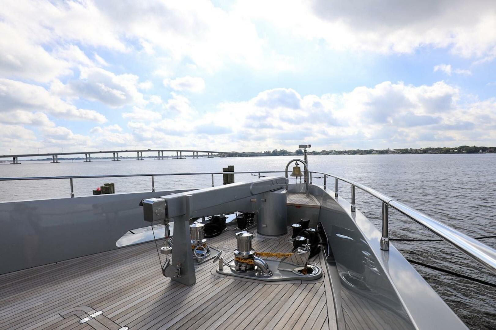 Majesty Yachts-120 2025-Fractional Ownership Available Stuart-Florida-United States-Majesty 120 yacht deck, 2025 model, cruising on a sunny day with bridge view.-4947522 | Thumbnail