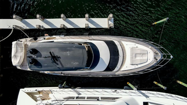 Marquis-660 Sport Yacht 2016 -Stuart-Aerial view of 2016 Marquis 660 Sport Yacht docked at marina.-4947601
