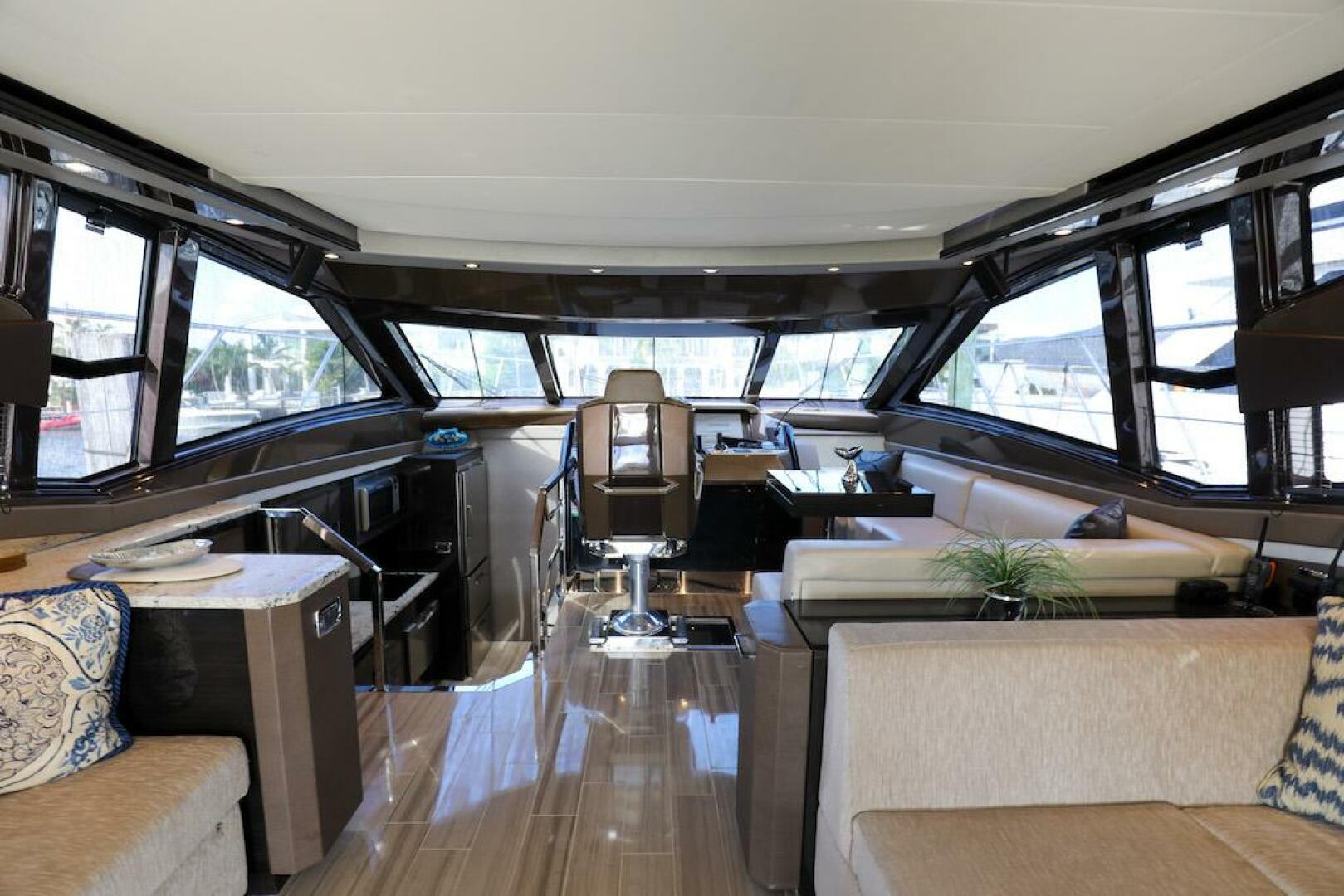 Marquis-660 Sport Yacht 2016 -Stuart-Luxurious interior of 2016 Marquis 660 Sport Yacht with modern seating and panoramic windows.-4947614 | Thumbnail