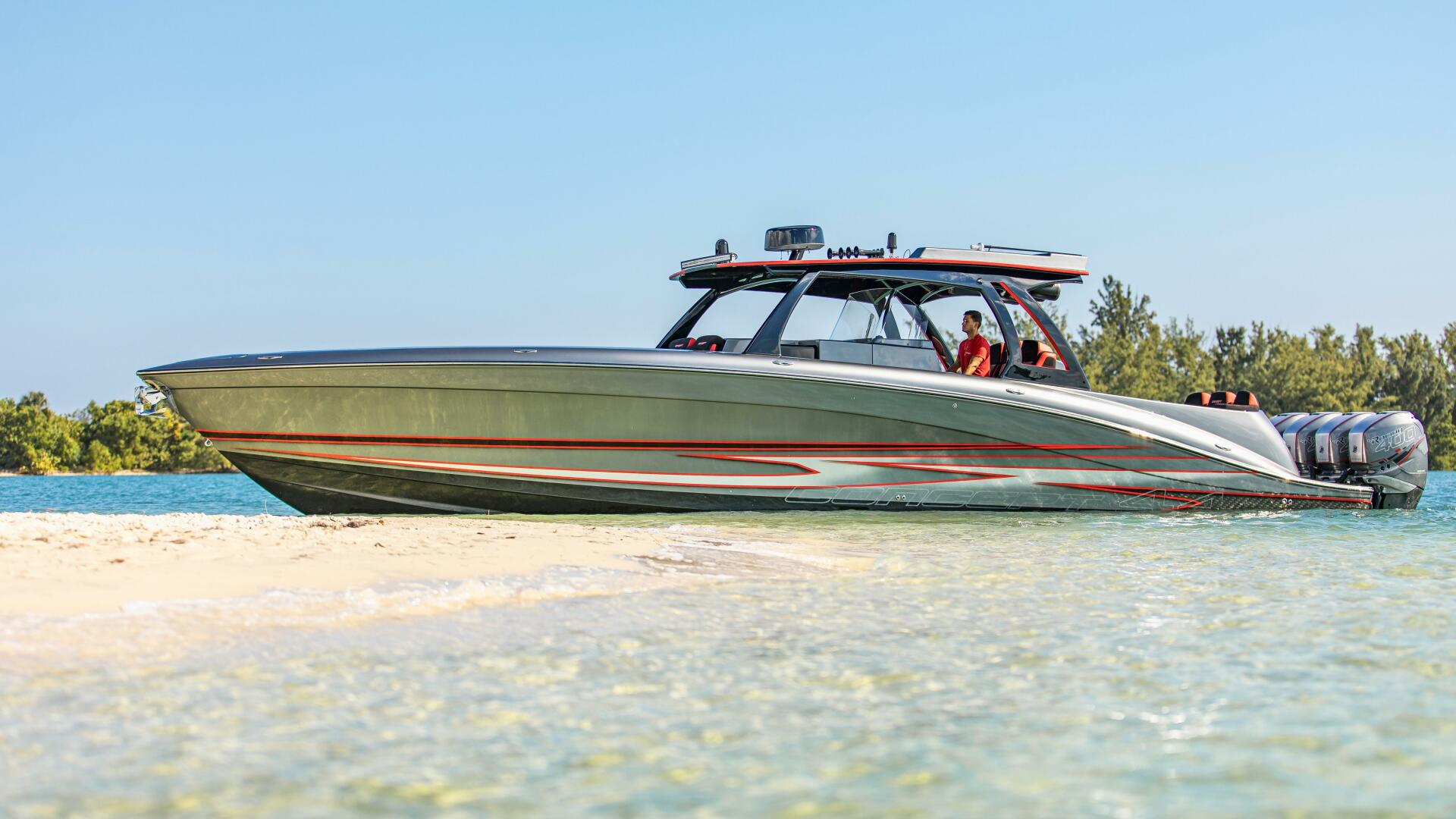 Concept Boats-Open Deck 2021-Lucky 13 Dania Beach-Florida-United States-Starboard Profile at Beach-4950815 | Thumbnail