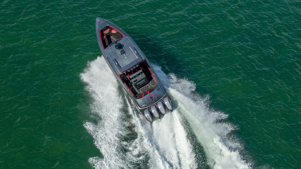 Concept Boats-Open Deck 2021-Lucky 13 Dania Beach-Florida-United States-Aerial Overhead Running Wide-4950897
