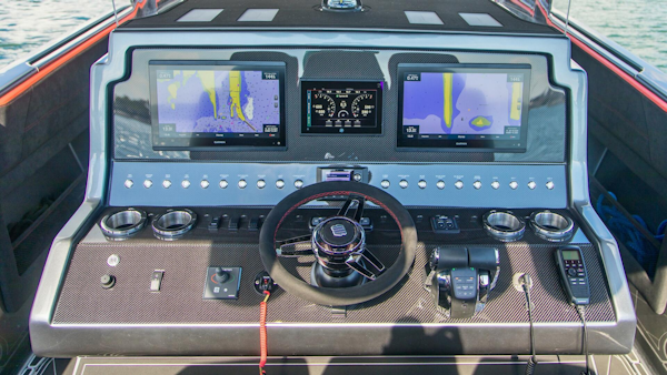 Concept Boats-Open Deck 2021-Lucky 13 Dania Beach-Florida-United States-Helm Electronics Close-Up-4950768