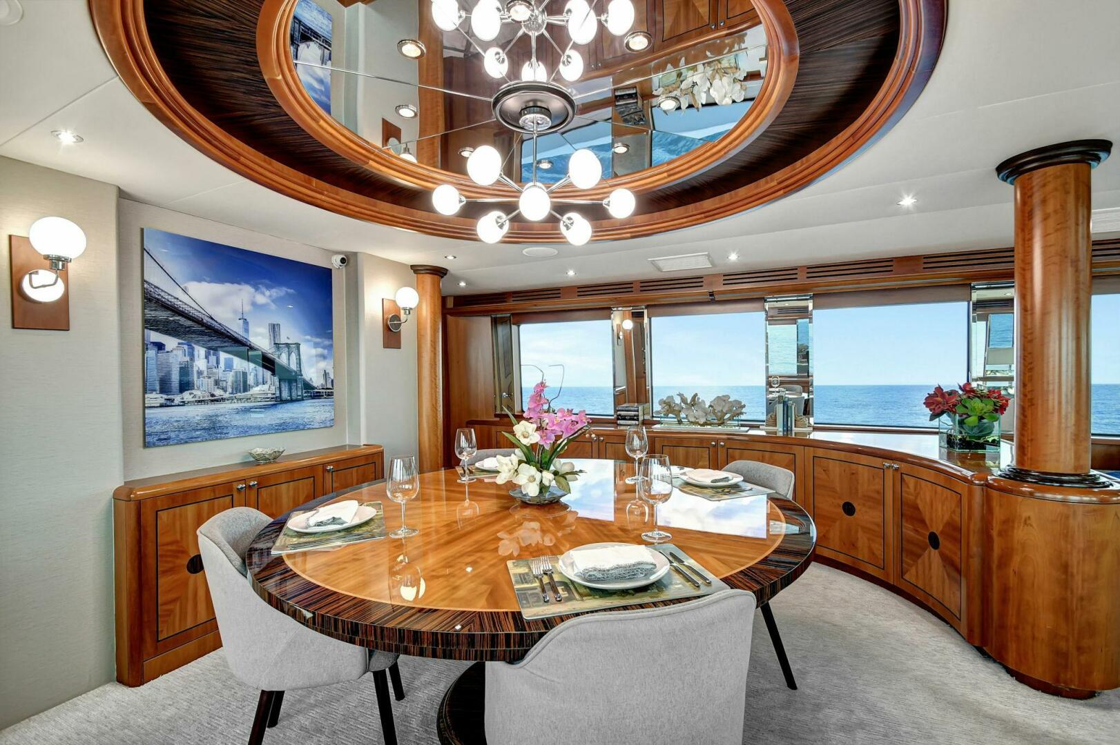 Hatteras 2005-DANIELLE West Palm Beach -Florida-United States-009  Main Deck Dining Area 02-5019802 | Thumbnail